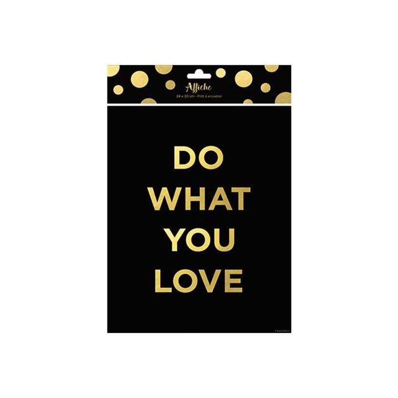 3700572722139-Kiub - Affiche métallisée A3 - Do what you love - 24 x 30 cm-P_405112679_1-0