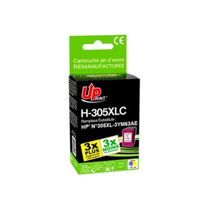 3584770904418-Cartouche remanufacturée HP 305XL - cyan, magenta, jaune - Uprint-P_405112742_2-1