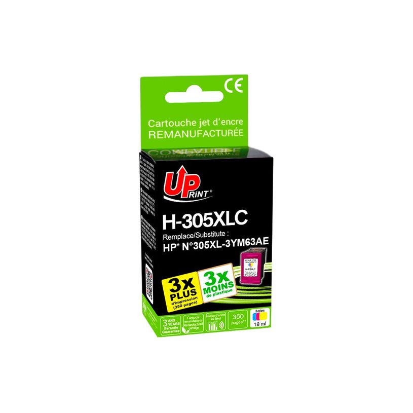3584770904418-Cartouche remanufacturée HP 305XL - cyan, magenta, jaune - Uprint-P_405112742_3-2