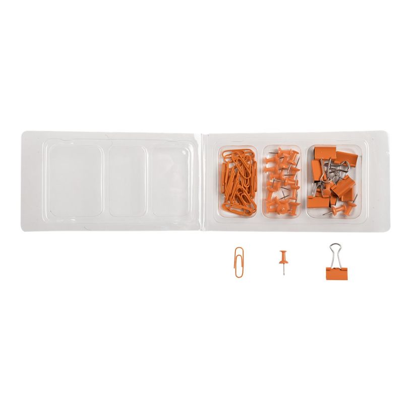 3130630148548-Exacompta Iderama - Kit de 58 attaches (pince-notes, trombones et punaises) - orange-P_405112758_2-1
