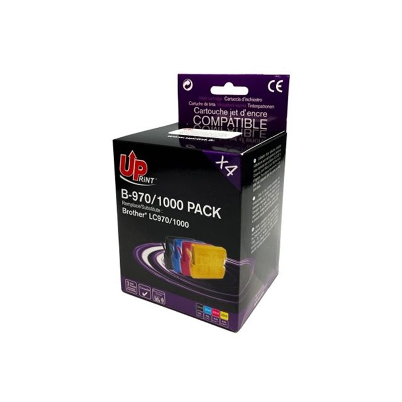 3584770723538-Cartouche compatible Brother LC970 - pack de 4 -noir, cyan, magenta, jaune - Uprint-P_405112767_2-1