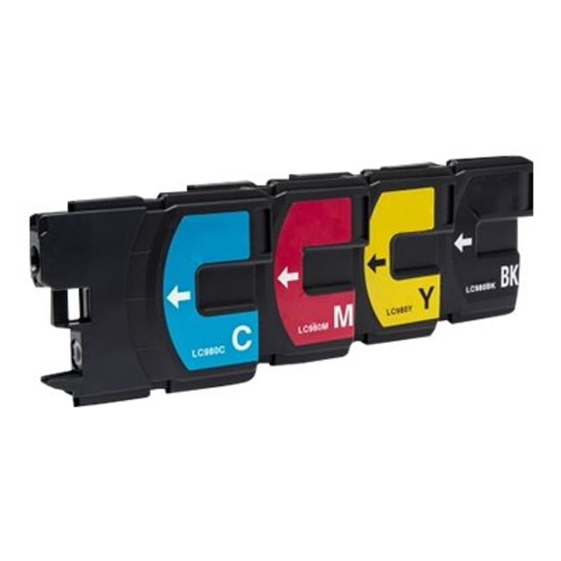 3584770723545-Cartouche compatible Brother LC980 - pack de 4 -noir, cyan, magenta, jaune - Uprint-P_405112768_1-0