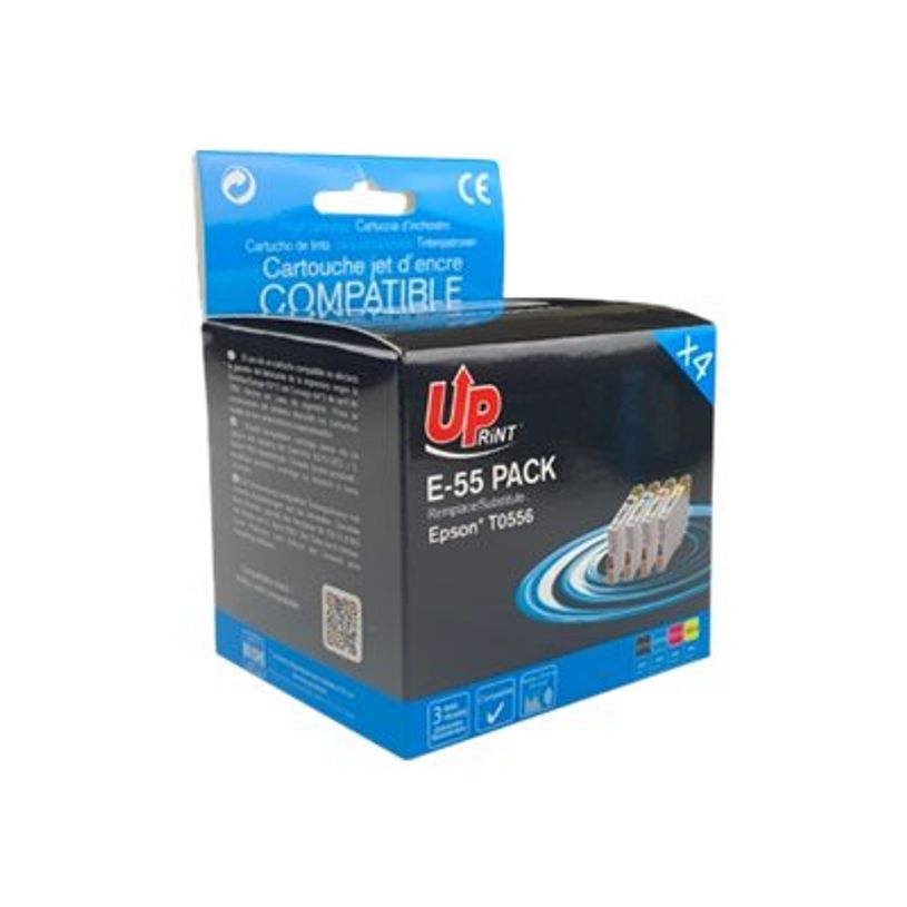 3584770723514-Cartouche compatible Epson T0556 Canard - Pack de 4 - noir, cyan, magenta, jaune - Uprint-P_405112772_1-0