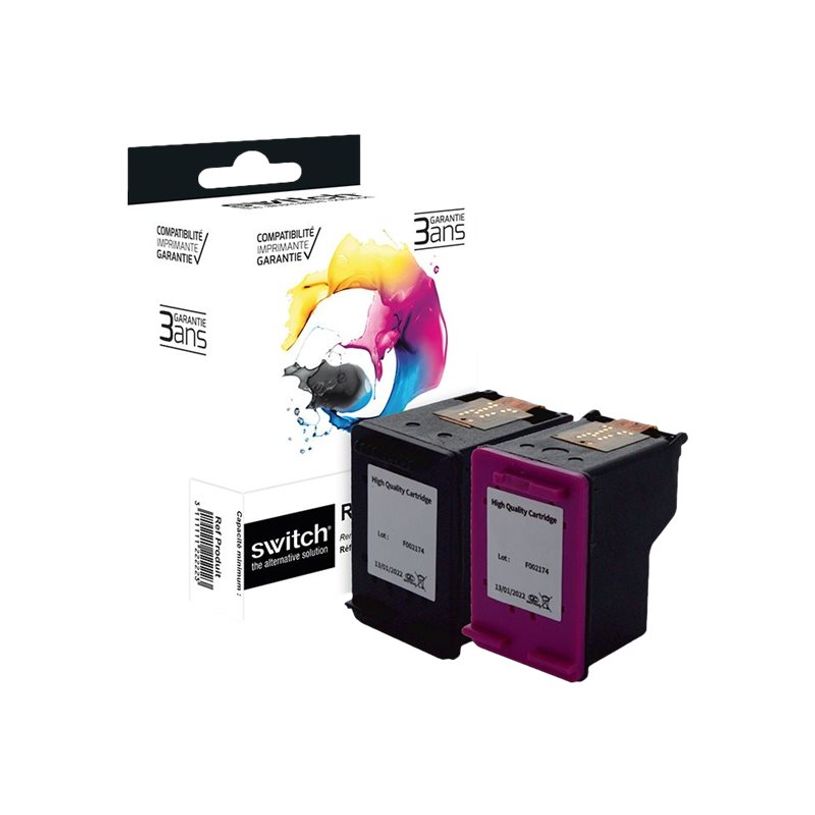 3700654244979-Cartouche remanufacturée HP 305XL - Pack de 2 - noir, cyan, magenta, jaune - Switch-P_405112791_3-1