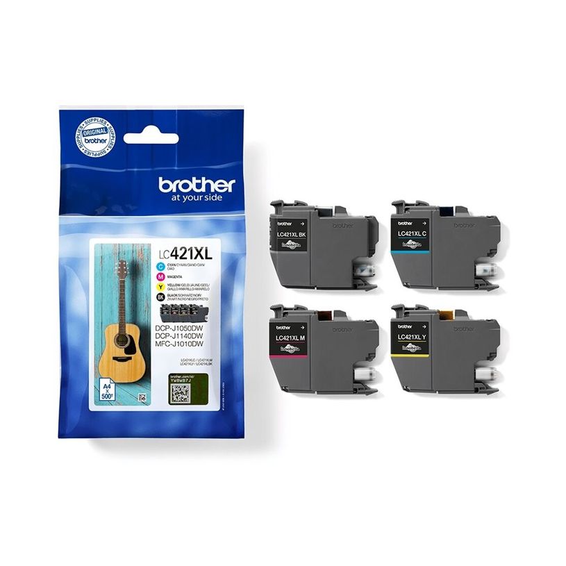 4977766813594-Brother LC421XL - pack de 4 - noir, jaune, cyan, magenta - cartouche d'encre originale-P_405112957_10-11
