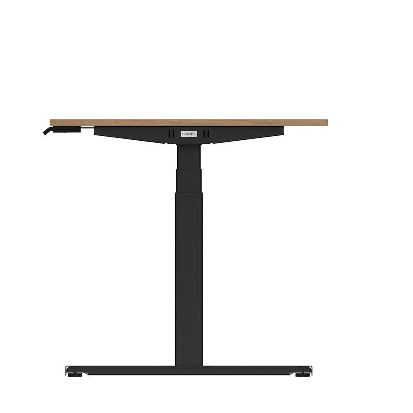 3760350281166-Bureau électrique UGO - L120x70cm - pieds noirs - plateau imitation chêne Stone-P_405113023_5-4