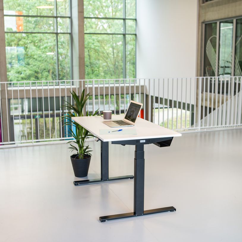 3760350281197-Bureau électrique UGO - L120x70cm - pieds noirs - plateau blanc laqué-P_405113025_5-4