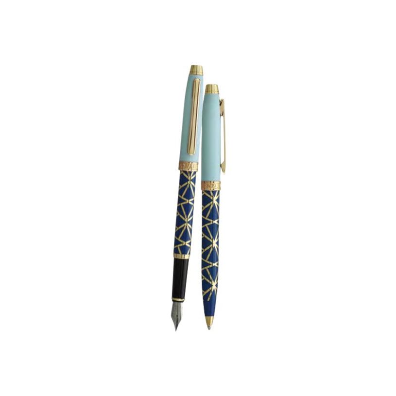 3219918262616-Enzo Varini Taormina XL Nakara - Parure de stylo à bille et stylo plume - bleu-P_405113204_1-0