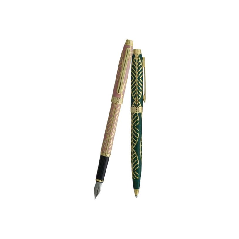 3219918262685-Enzo Varini Taormina XL Gioiello - Parure de stylo à bille et stylo plume - rose et vert-P_405113228_1-0