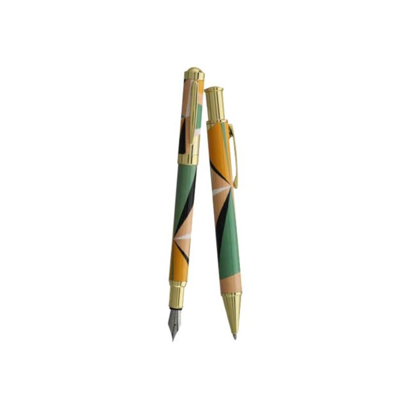 3219918262715-Enzo Varini Palazzo Scandinavo - Parure de stylo à bille et stylo plume - moutarde-P_405113237_1-0