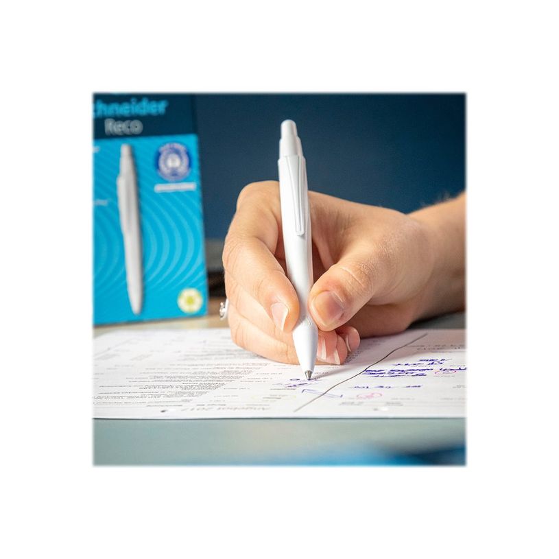 4004675138538-Schneider Reco - Stylo à bille - pointe moyenne - encre noire - corps blanc-P_405113442_3-2