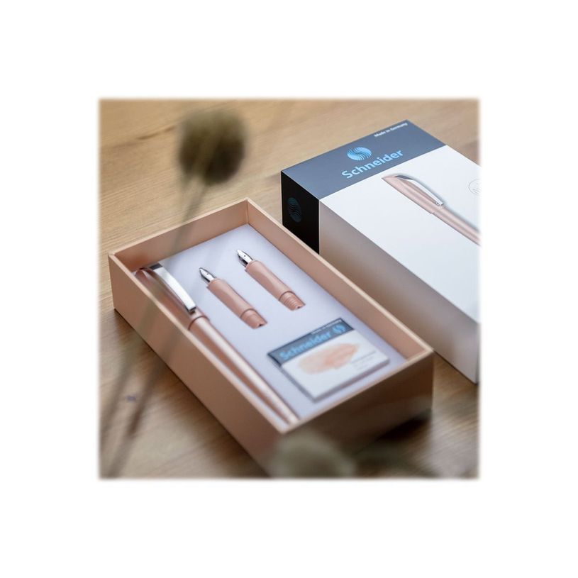 4004675148155-Schneider Callissima - Coffret cadeau avec stylo et différentes plumes - abricot-P_405113455_4-3