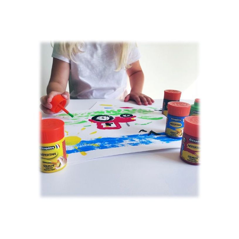 3134725014657-Cléopâtre NÉFERTARI - 6 Pots de peinture 50 ml - couleurs assorties - pinceau intégré-P_405113478_2-5