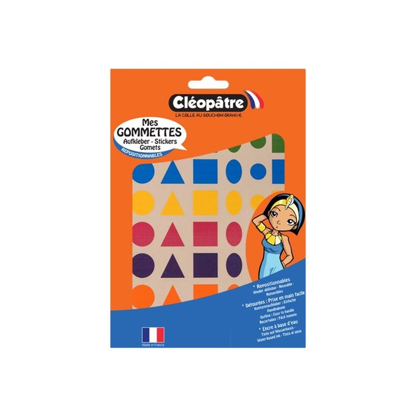 3134725022775-Cléopâtre - 192 gommettes géométriques - 8 couleurs - repositionnables-P_405113480_2-4