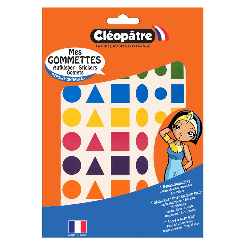 3134725022775-Cléopâtre - 192 gommettes géométriques - 8 couleurs - repositionnables-P_405113480_5-2