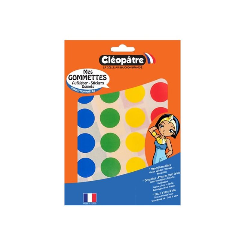 3134725022898-Cléopâtre - 72 gommettes géométriques - 4 cm - 4 couleurs - repositionnables-P_405113482_2-5