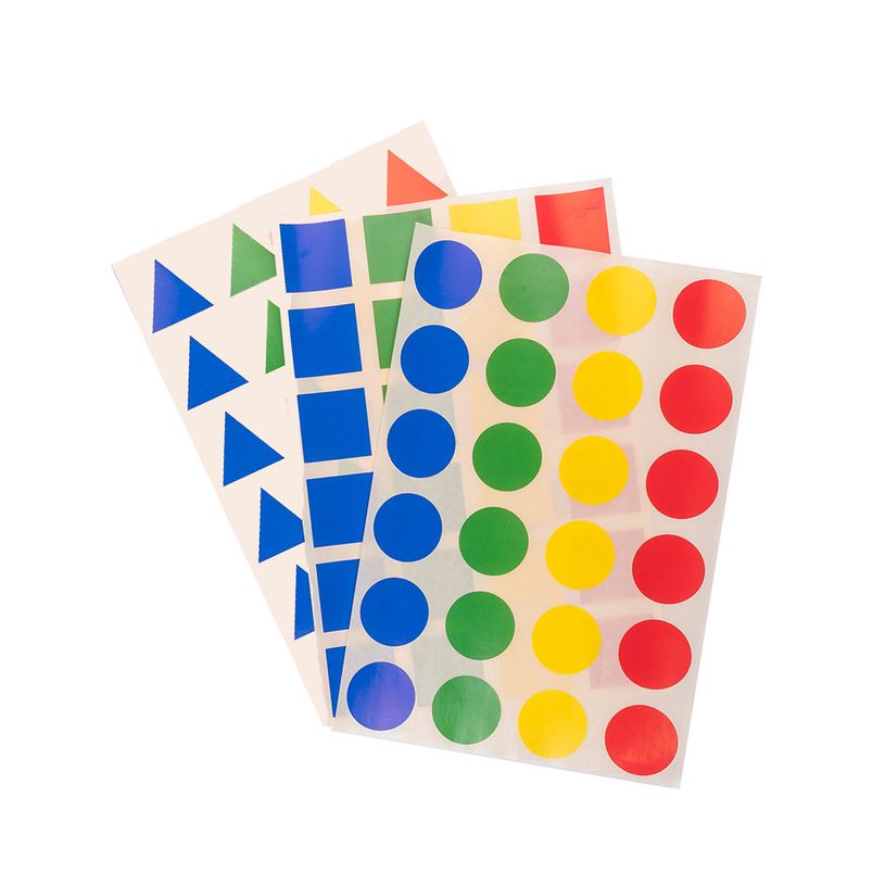 3134725022898-Cléopâtre - 72 gommettes géométriques - 4 cm - 4 couleurs - repositionnables-P_405113482_4-1