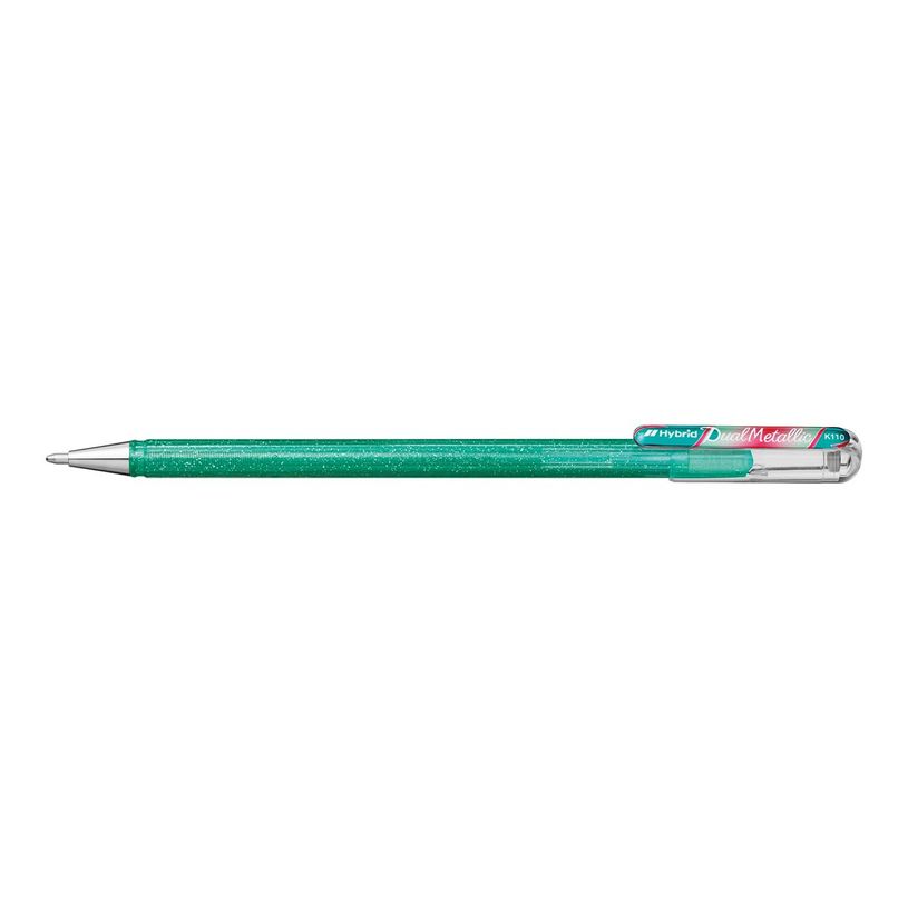 884851051769-Pentel Hybrid Dual Metallic - Roller 2 effets de couleur - vert turquoise/rouge vert-P_405113554_1-0