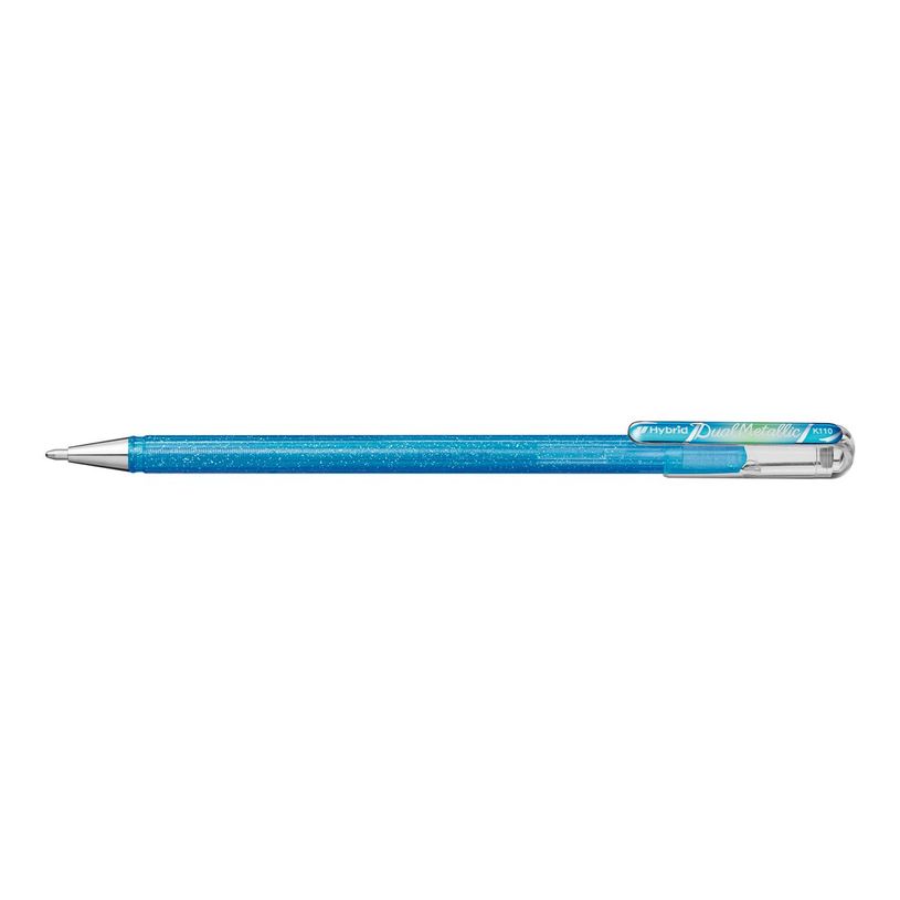 0884851051783-Pentel Hybrid Dual Metallic - Roller 2 effets de couleur - bleu/argent-P_405113556_1-0