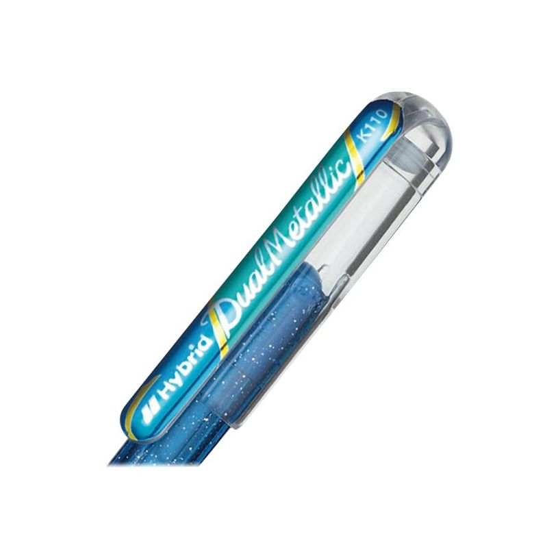 0884851051783-Pentel Hybrid Dual Metallic - Roller 2 effets de couleur - bleu/argent-P_405113556_2-1