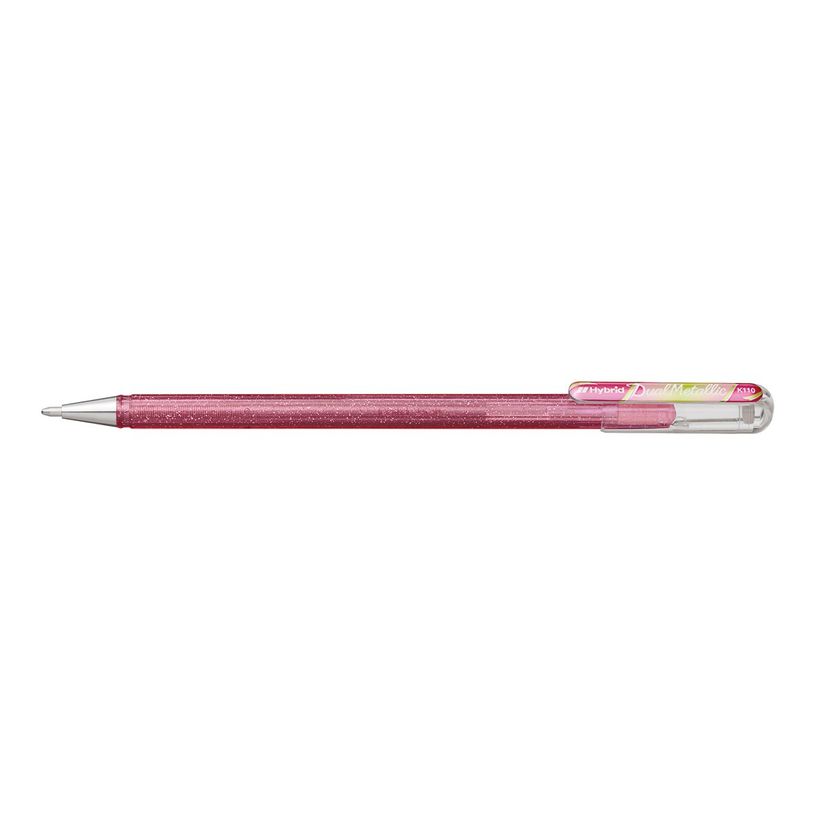 884851051790-Pentel Hybrid Dual Metallic - Roller 2 effets de couleur - rose clair/vert or-P_405113557_1-0