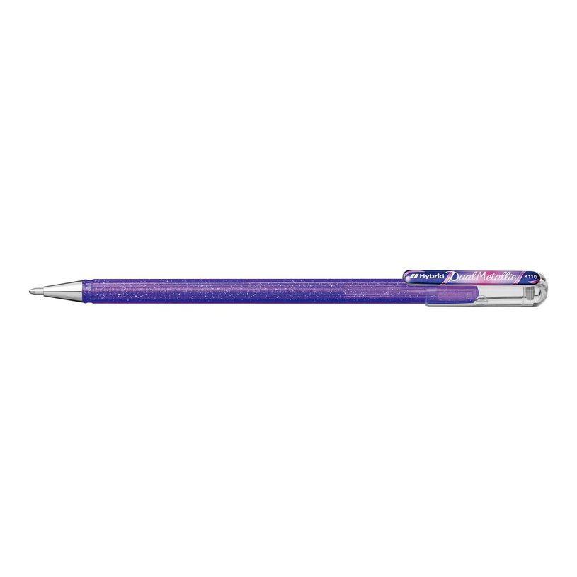 884851051806-Pentel Hybrid Dual Metallic - Roller 2 effets de couleur - violet clair/rouge bleu-P_405113558_1-0