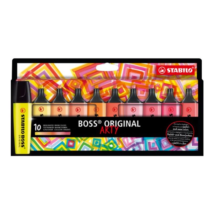 4006381577786-STABILO BOSS ORIGINAL ARTY - Pack de 10 surligneurs - couleurs chaudes assorties-P_405113574_2-0