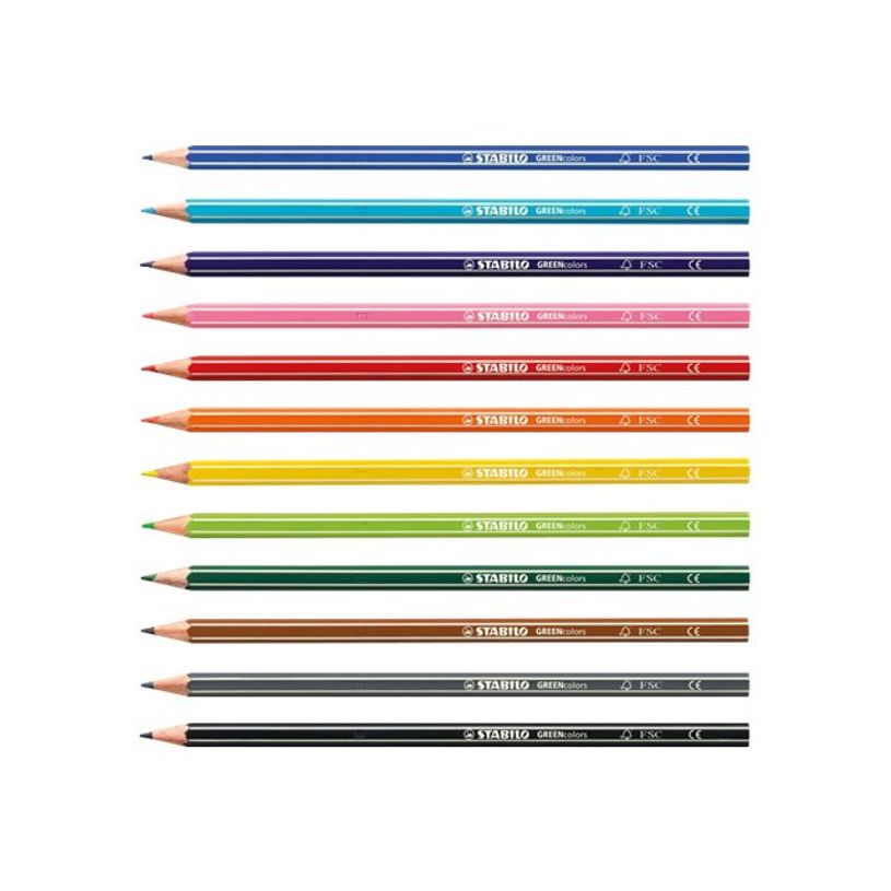 4006381547246-STABILO GREENcolors ARTY - 12 Crayons de couleur - couleurs assorties-P_405113577_2-1
