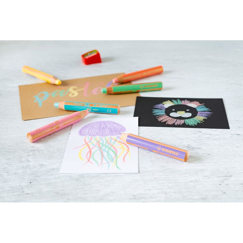 4006381577878-Stabilo - 1 crayon multi-talents - woody 3 en1 - jaune pastel-P_405113631_3-2