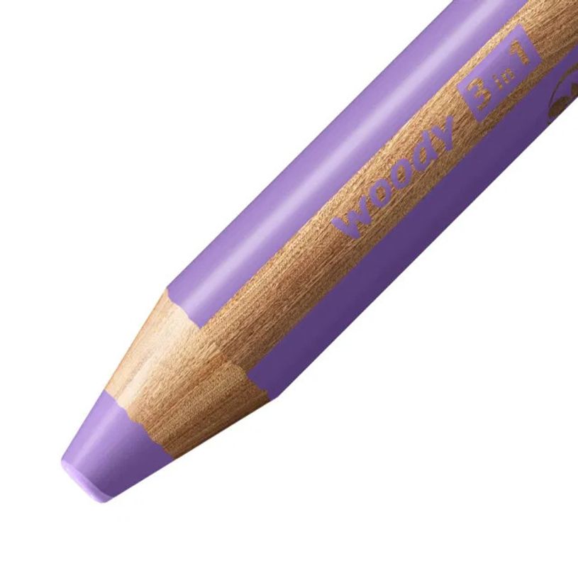4006381577939-STABILO Woody 3 in 1 - Crayon de couleur pointe large - lilas pastel-P_405113632_2-1