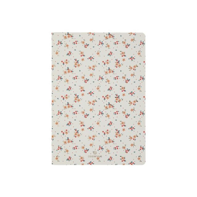 3664447122229-Oberthur Goya - Carnet de notes souple - A5 - ligné - 200 pages - petites fleurs fond bei-P_405113642_4-0