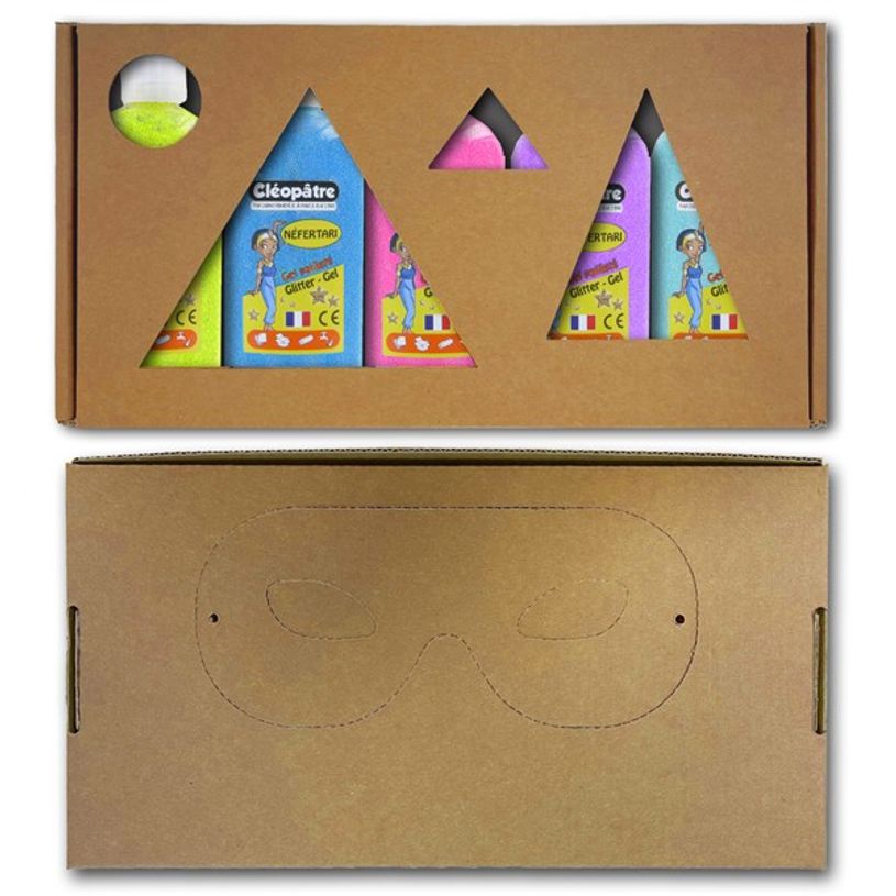 3134725015050-Cléopâtre NEFERTARI - Lot de 5 gels pailletés - néons - 100ml-P_405113690_2-1