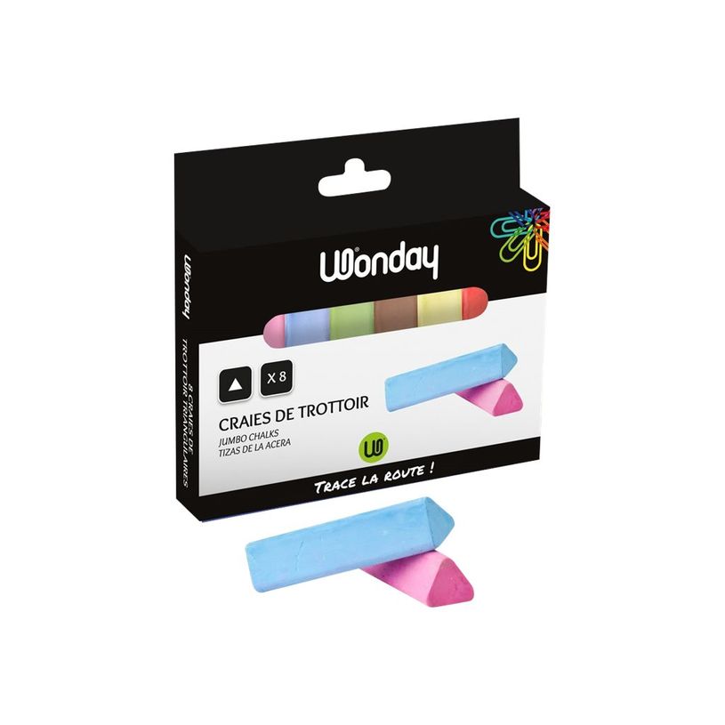 3701254703392-Wonday - 8 Craies triangulaires - couleurs assorties-P_405113697_1-0