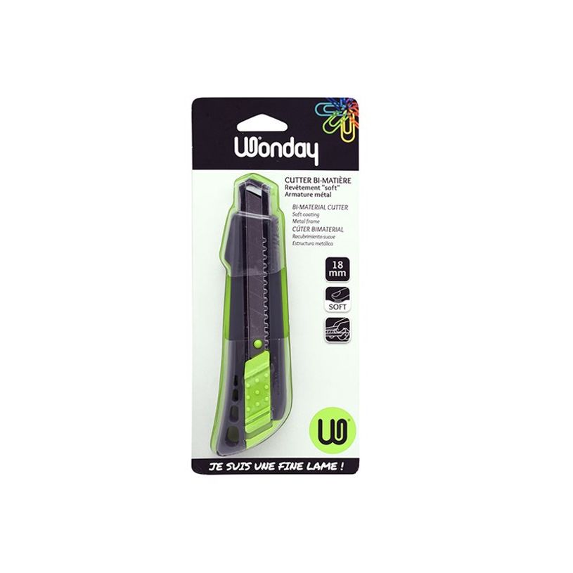 3701254710383-Wonday - Cutter rétractable 18 mm - gris et vert-P_405113701_4-3
