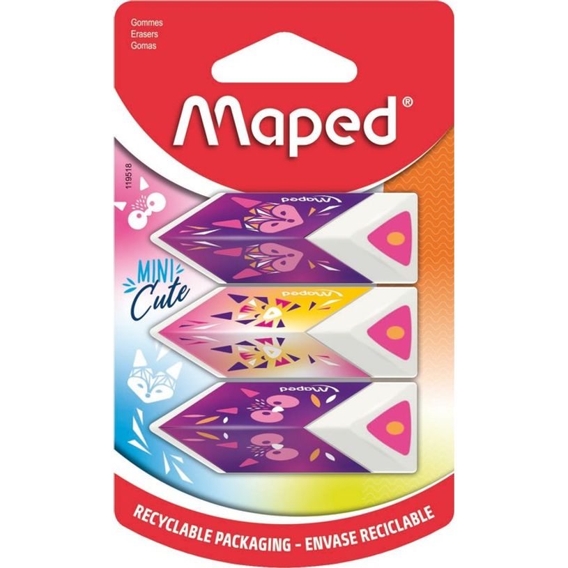 3154141195181-Maped Mini Cute - Gomme pyramide (blister) - disponible dans différentes couleurs-P_405113711_1-0