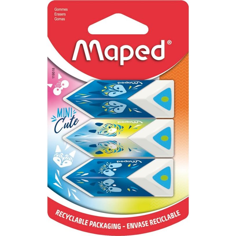 3154141195181-Maped Mini Cute - Gomme pyramide (blister) - disponible dans différentes couleurs-P_405113711_2-1