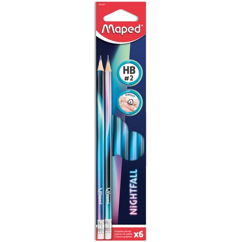 3154148518075-Maped Nightfall - 6 Crayons graphite HB embout gomme - disponible dans différentes couleu-P_405113738_1-0