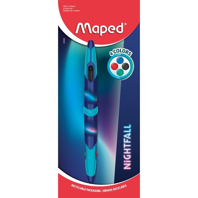 3154142294456-Maped Nightfall - Stylo à bille 4 couleurs Twin Tip (blister)-P_405113740_1-0