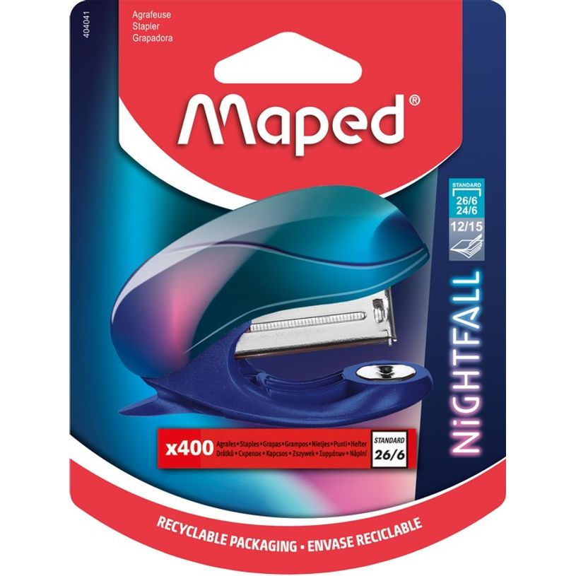 3154144040419-Maped Nightfall - Mini agrafeuse 26/6 + 400 agrafes-P_405113742_1-0