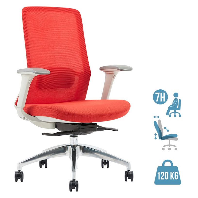 3701338802485-Fauteuil de bureau POLAR - accoudoirs réglables - appuie-tête en option - rouge-P_405113810_1-0