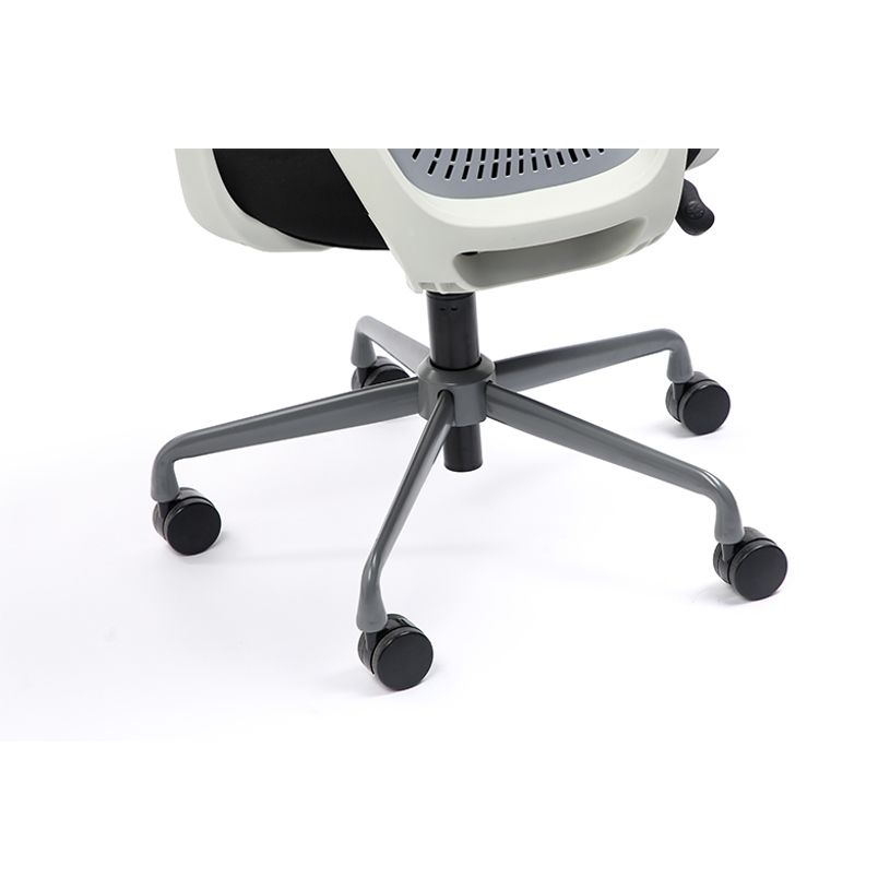 3701338802331-Fauteuil de bureau TIME - accoudoirs fixes gris clair - gris foncé-P_405113815_11-10