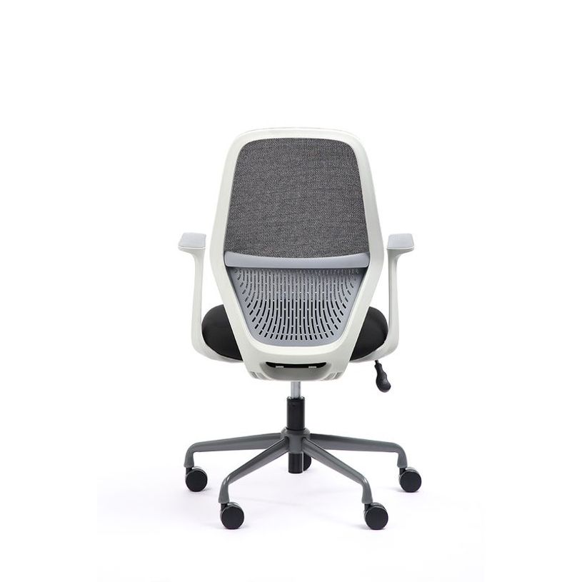 3701338802331-Fauteuil de bureau TIME - accoudoirs fixes gris clair - gris foncé-P_405113815_4-3