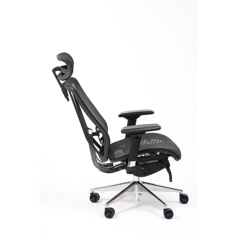 3701338802409-Fauteuil de bureau VASEAT - accoudoirs réglables - appui-tête intégré - noir-P_405113820_3-2
