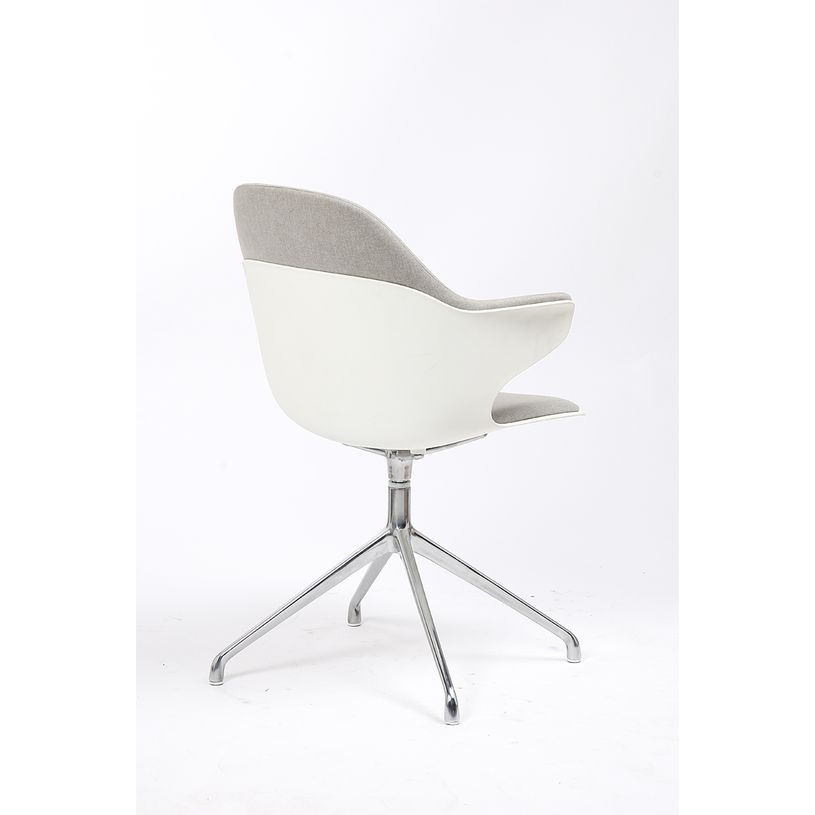 3701338802072-Lot de 2 chaises KHONG - avec accoudoirs - blanc et gris-P_405113821_3-2