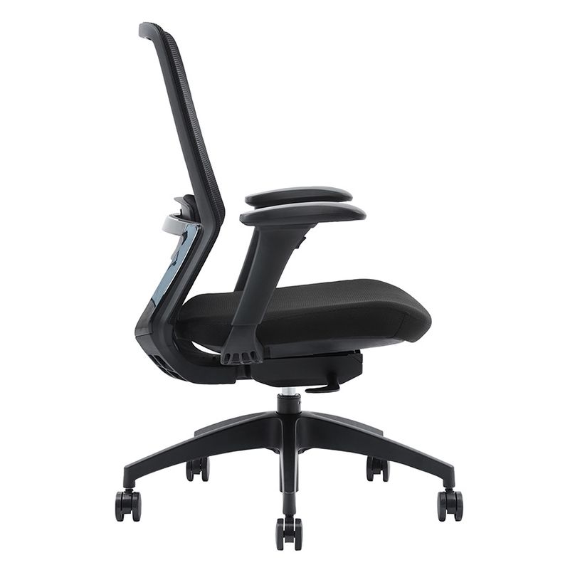 3701338802416-Fauteuil de bureau POLAR - accoudoirs réglables - appuie-tête en option - noir-P_405113825_2-1