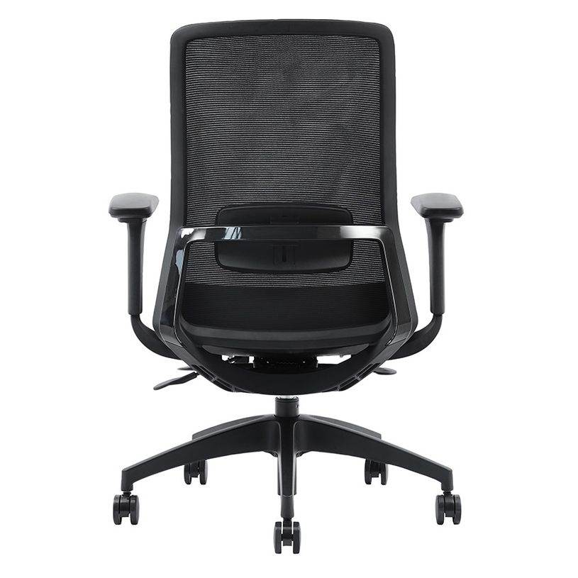 3701338802416-Fauteuil de bureau POLAR - accoudoirs réglables - appuie-tête en option - noir-P_405113825_4-3