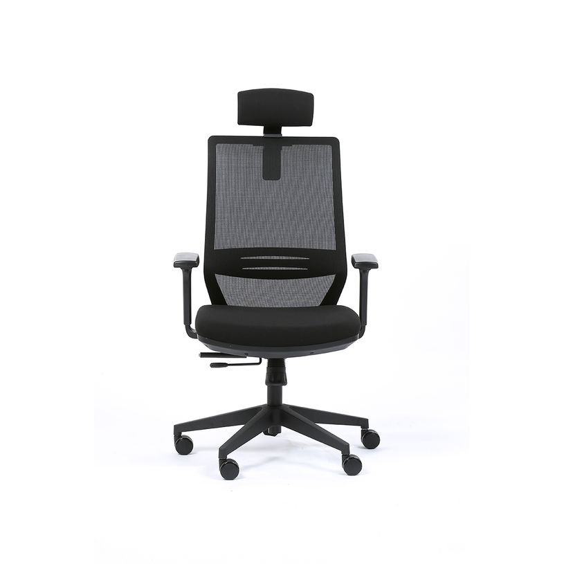 3701338801228-Fauteuil de bureau TECSY - accoudoirs réglables - Appui-tête réglable - noir-P_405113877_2-1