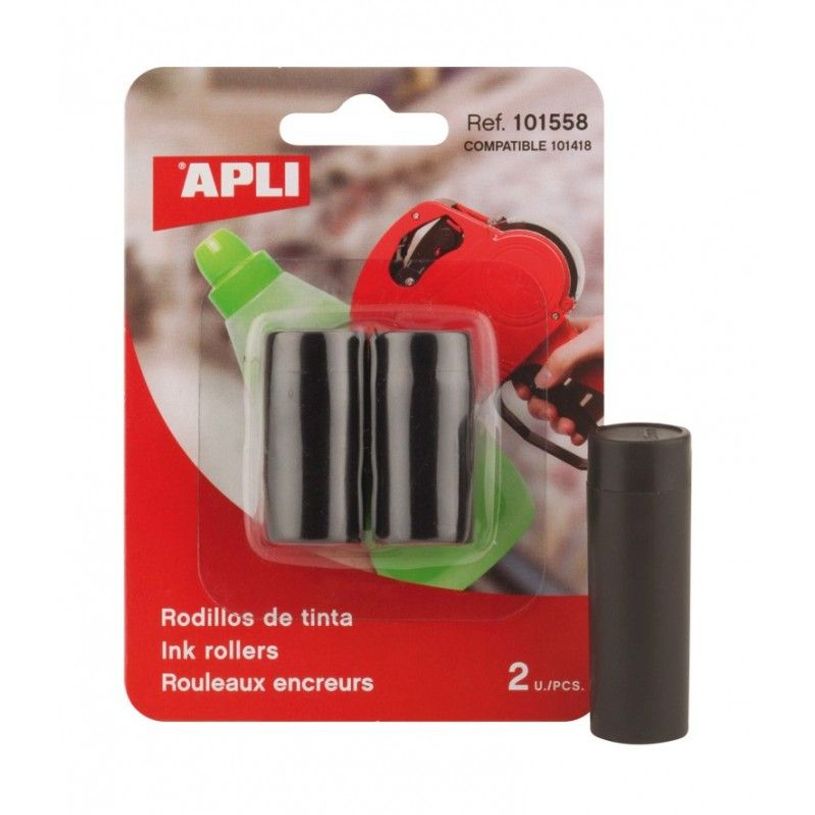 3270241015584-APLI - Pack de 2 - noir - blister - rouleau à encre-P_405113883_2-0