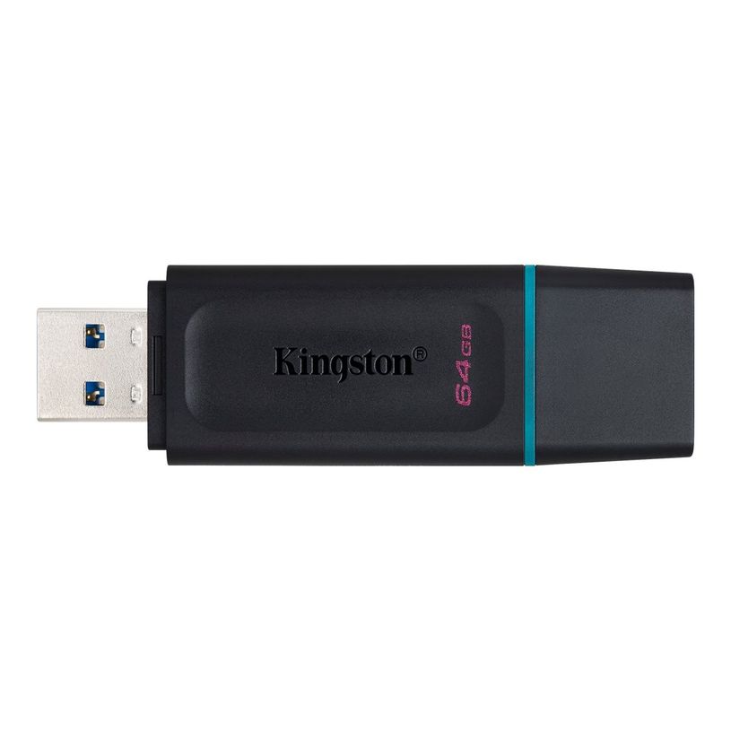 740617309829-Kingston DataTraveler Exode - Clé USB - 64 Go - USB 3.2 Gen 1 - noir et bleu sarcelle-P_405113889_2-0
