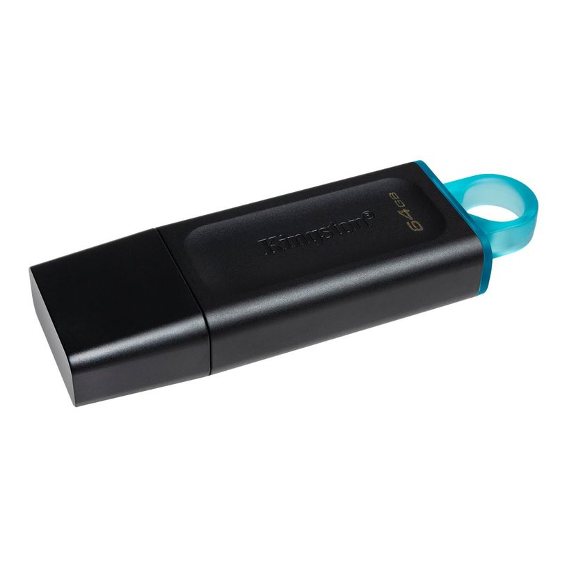 740617309829-Kingston DataTraveler Exode - Clé USB - 64 Go - USB 3.2 Gen 1 - noir et bleu sarcelle-P_405113889_4-2
